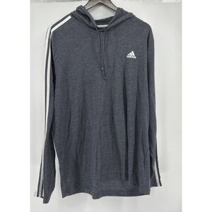 Adidas Men's Hoodie Lightweight Pullover 3 Stripe